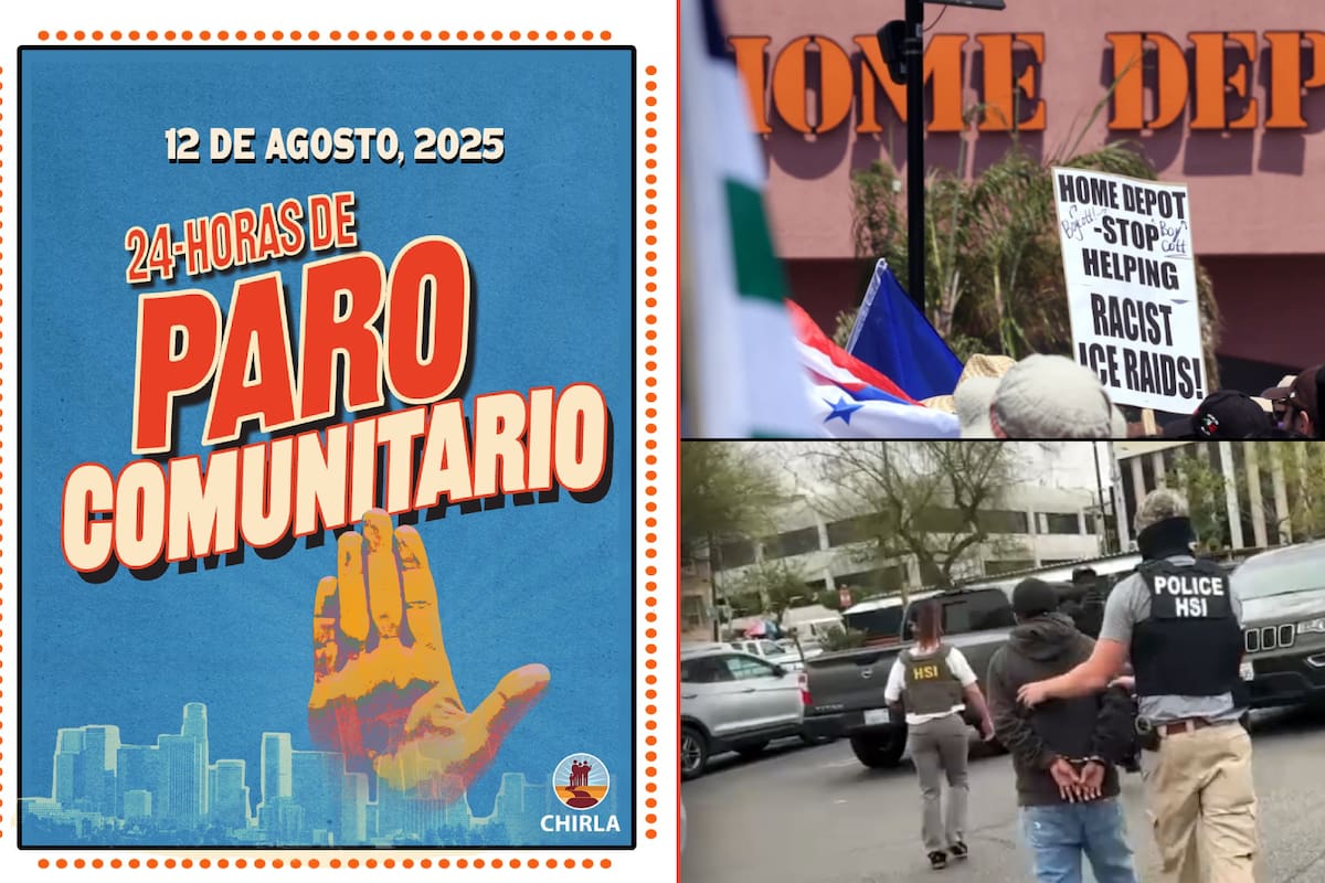 Por ser ‘cómplices’ de arrestos de ICE, coalición de migrantes en LA convocan a boicot de Home Depot, Walmart y McDonald’s este martes: “Sin trabajo. Sin escuela. Sin compras.”