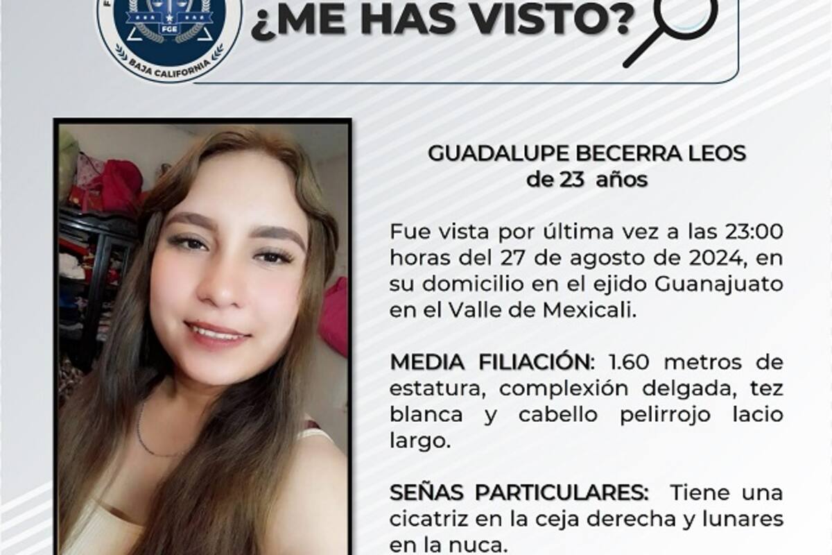Familiares buscan a Guadalupe Becerra Leos