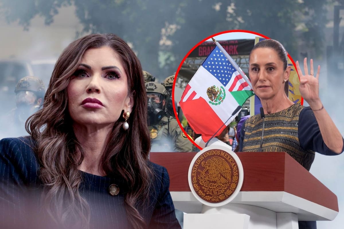 Kristi Noem, asesora de Trump, condena el “inaceptable” comentario de Sheinbaum sobre las protestas en Los Ángeles: “Estados Unidos está ejerciendo su soberanía”, le responde