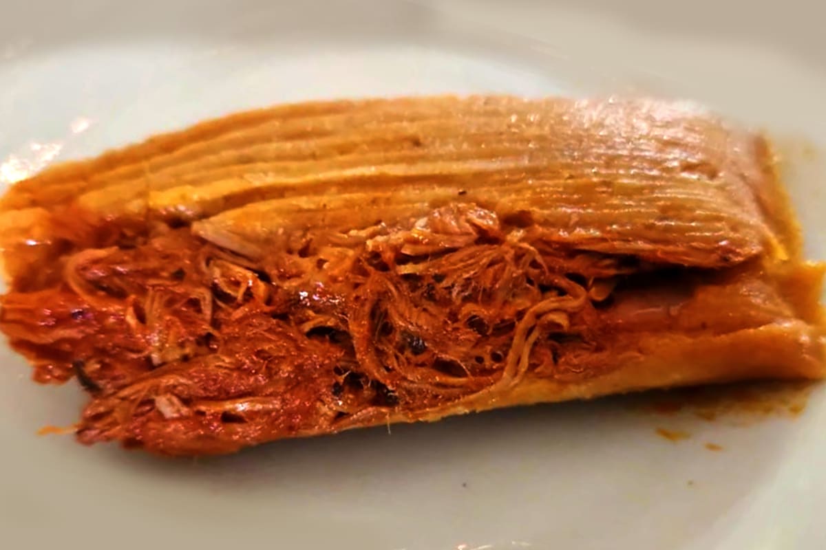 Tamal de carne estilo Sonora.