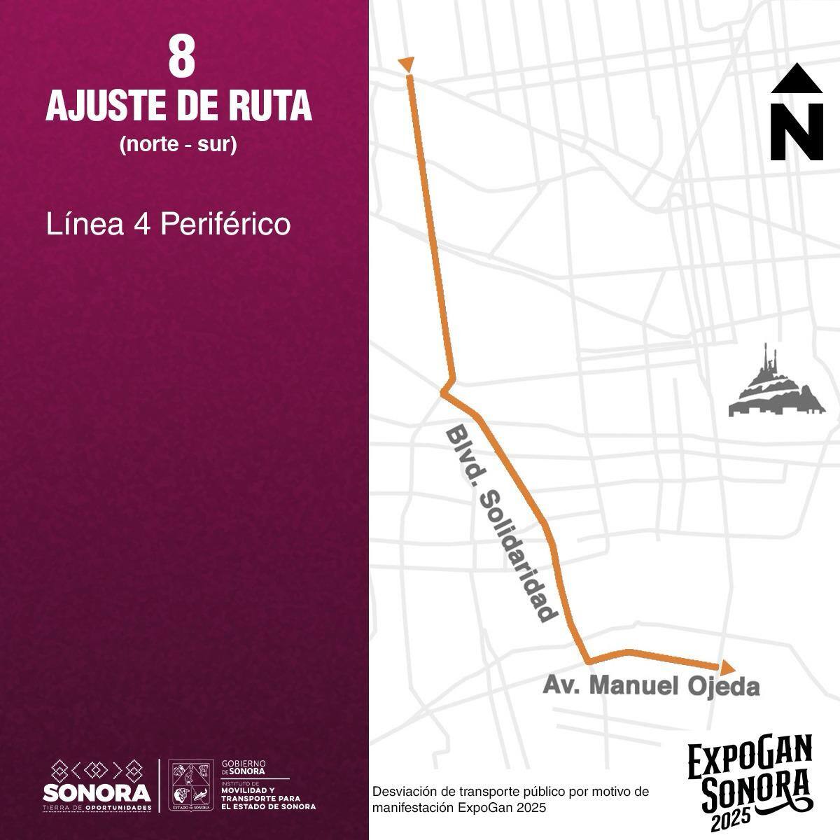 ExpoGan Sonora 2025: cierres viales y ajustes en rutas de camiones en Hermosillo / Espécial