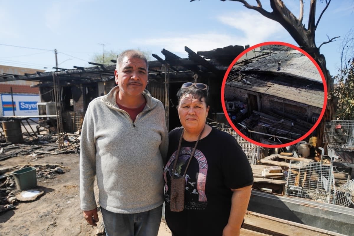 En minutos, el fuego consumió el patrimonio de 40 años de Jesús y Rufina