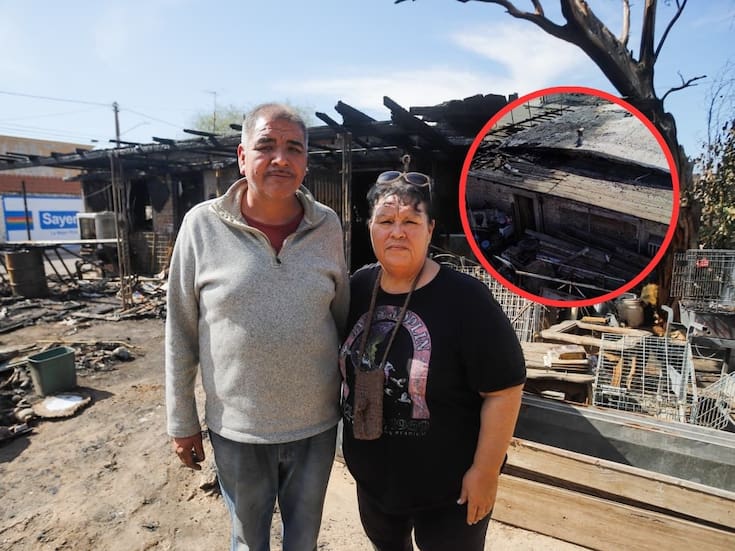 En minutos, el fuego consumió el patrimonio de 40 años de Jesús y Rufina