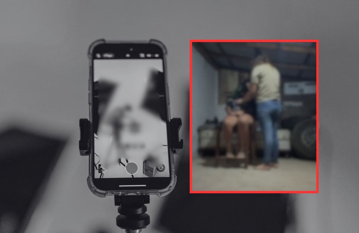 Leyla tenía 15 años cuando dos jóvenes en Sonoyta la engañaron, la ataron a una silla, la vendaron y la estrangularon mientras grababan todo en video. | Foto: canva y captura de pantalla