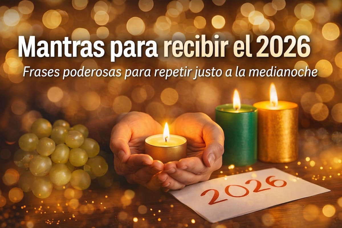 Mantras para recibir el 2026: frases poderosas para repetir justo a la medianoche