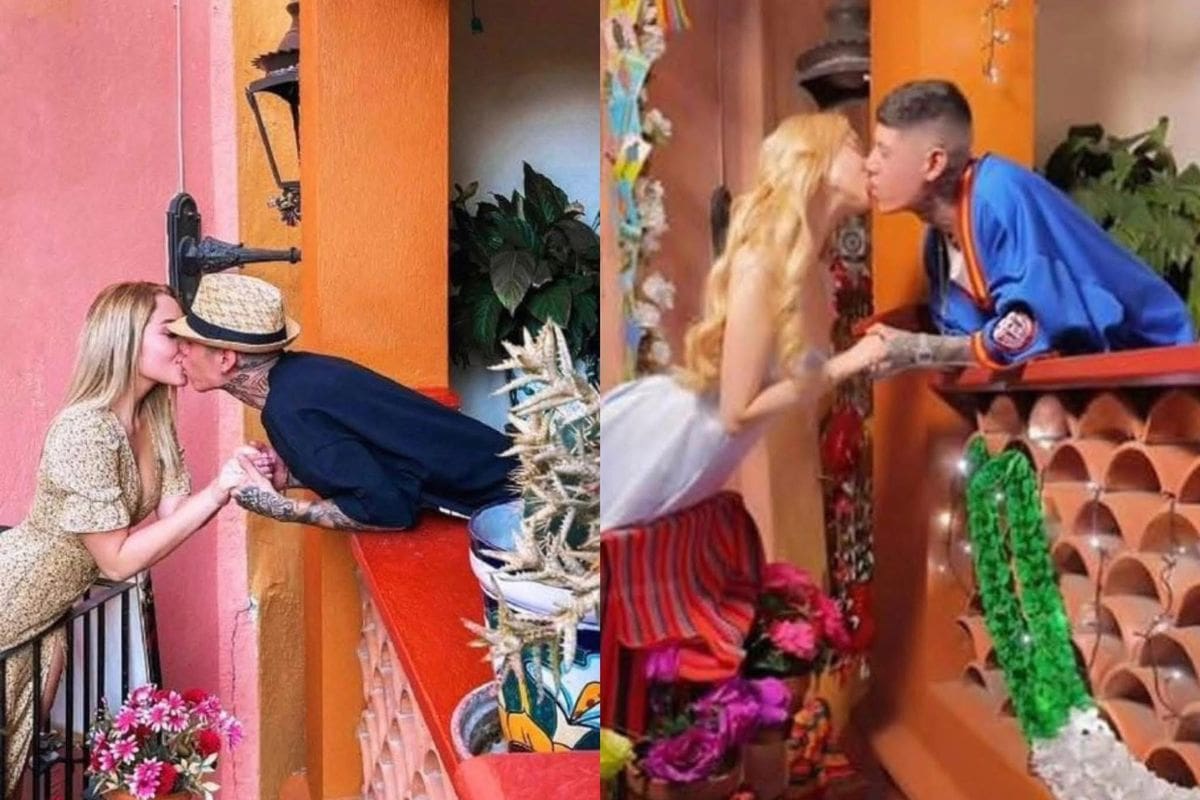 Santa fé Klan recrea foto de maza Nazor con su nueva novia y usuarios le dicen que: ‘’Ni Nodal se atrevió a tanto’'
