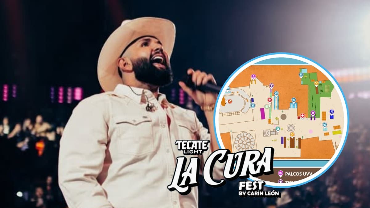 Así es el mapa oficial de La Cura Fest de Carín León: así estarán distribuidas las zonas del festival en la ExpoGan Sonora