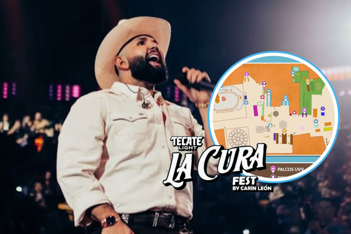 Así es el mapa oficial de La Cura Fest de Carín León: así estarán distribuidas las zonas del festival en la ExpoGan Sonora