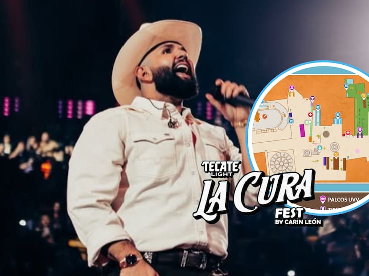 Así es el mapa oficial de La Cura Fest de Carín León: así estarán distribuidas las zonas del festival en la ExpoGan Sonora