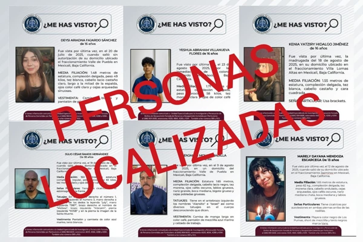 FGE localiza a seis personas reportadas como desaparecidas