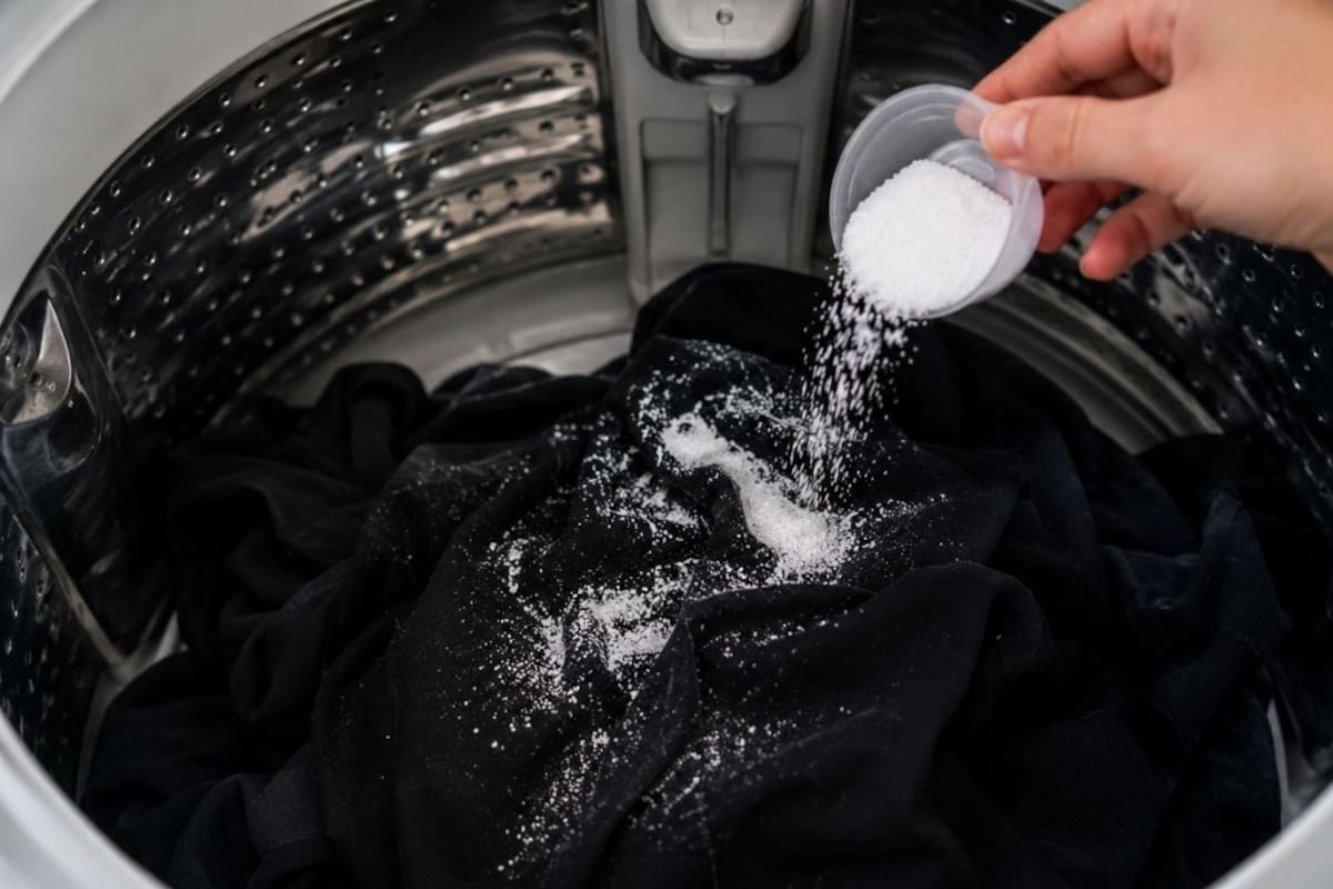 Poner sal en la ropa negra antes de lavarla: qué efecto tiene