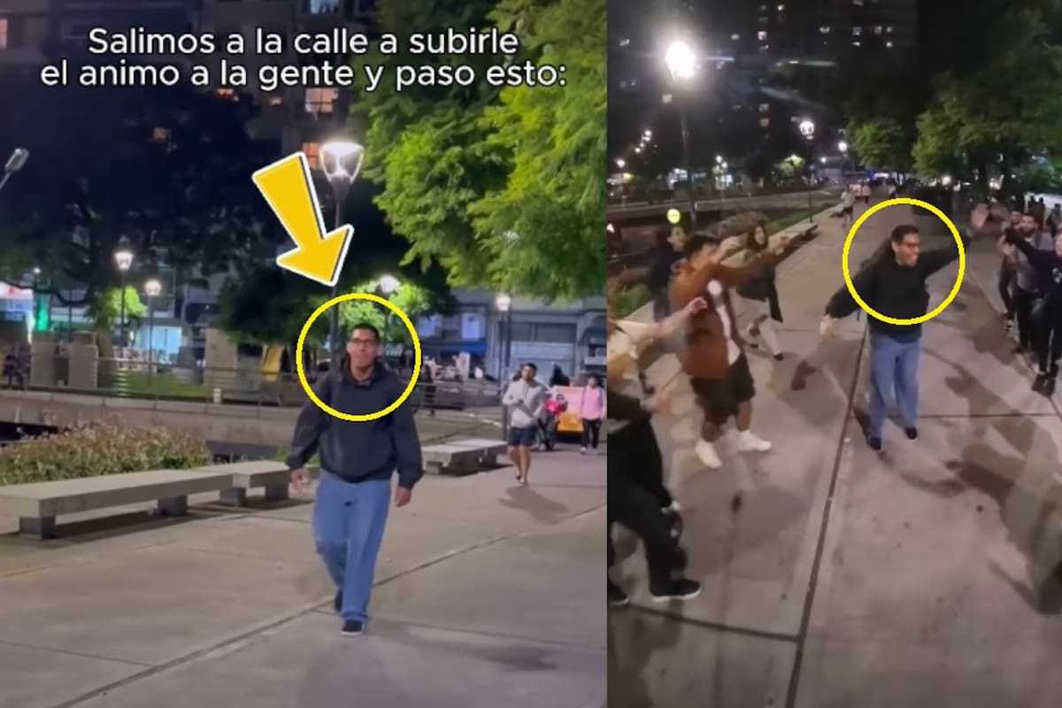 “El chiste es alegrarle el día a la gente”: forman túnel humano para aplaudir y animar a quienes pasan por la calle