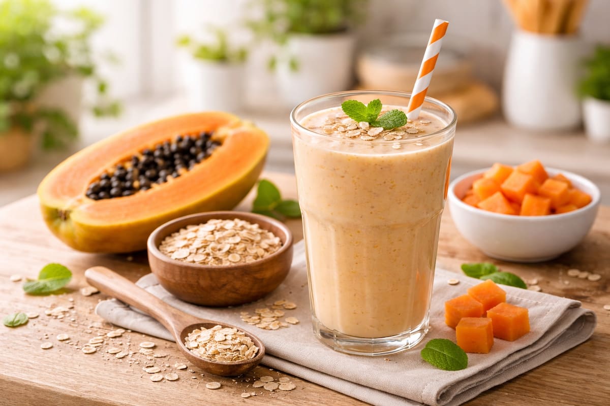 Esto es lo que le pasa a tu cuerpo cuando bebes licuado de avena con papaya en las mañanas: digestión, energía, saciedad y efectos reales en la salud