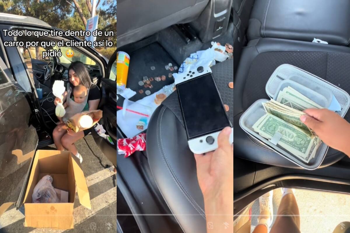 Limpiadora de autos encuentra todo esto en el coche de uno de sus clientes: ¿se quedó con todo?