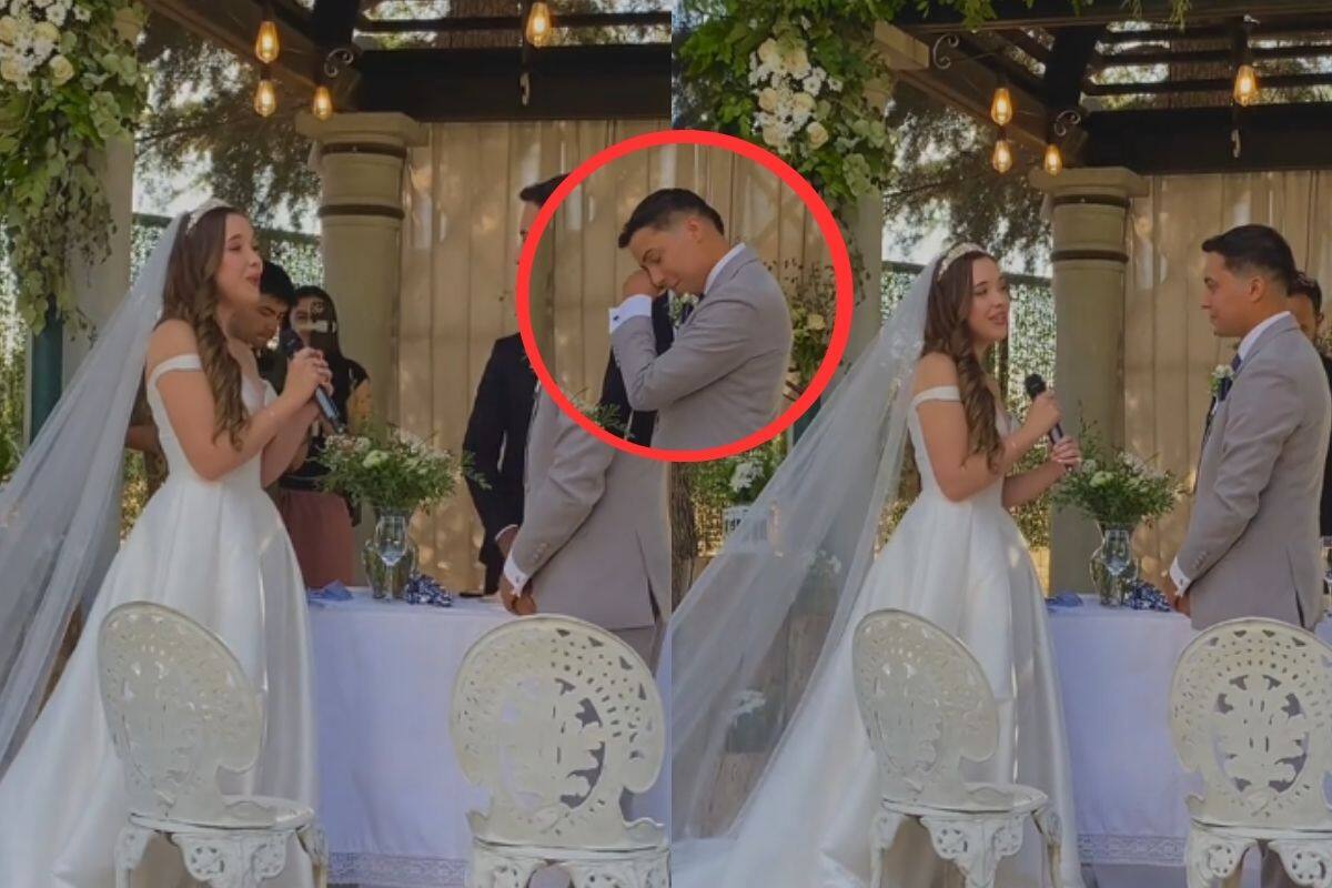 “Mi momento de princesa Disney”: Hombre rompe en llanto tras escuchar cómo le canta su esposa en el día de su boda