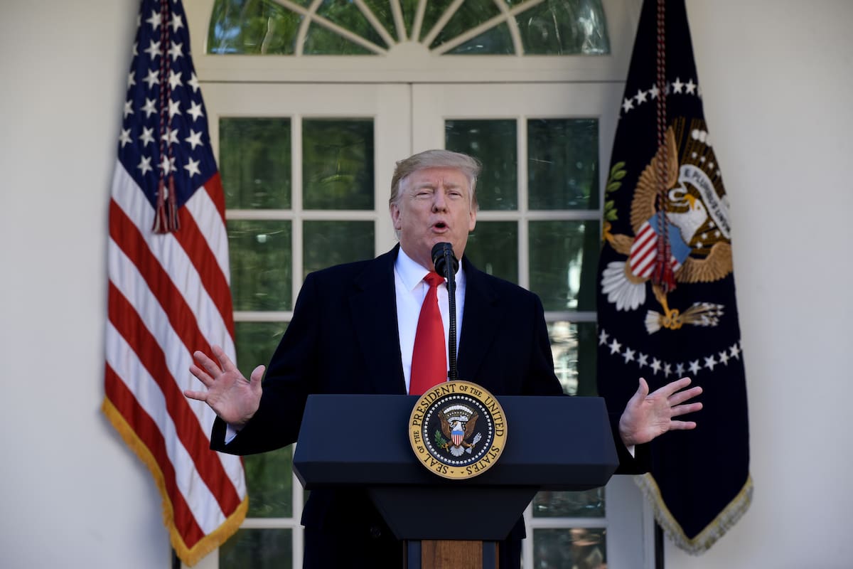 El presidente de EEUU, Donald J. Trump, durante un anuncio realizado en el Jardín de las Rosas de la Casa Blanca el 25 de enero del 2019. | Crédito: EFE