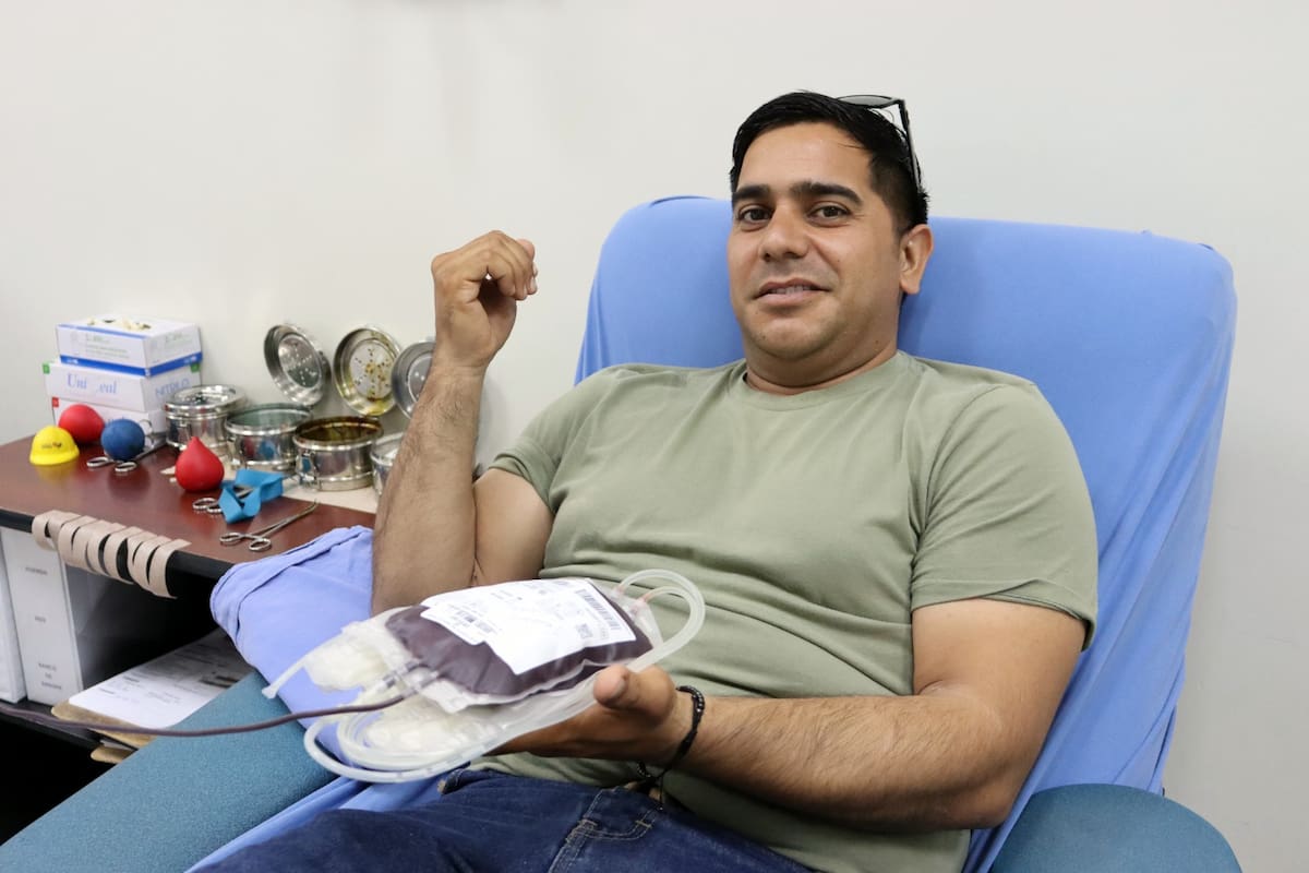 Tadeo ha donado 20 veces sangre y plaquetas