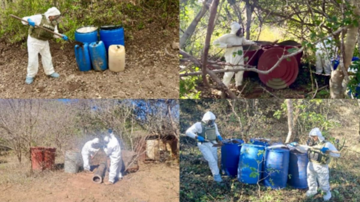 Hallan otras 19 bodegas clandestinas repletas de químicos peligrosos en Badiraguato, Culiacán y Cosalá: reactores enterrados, miles de litros de sustancias tóxicas y un operativo que destapa la magnitud del riesgo