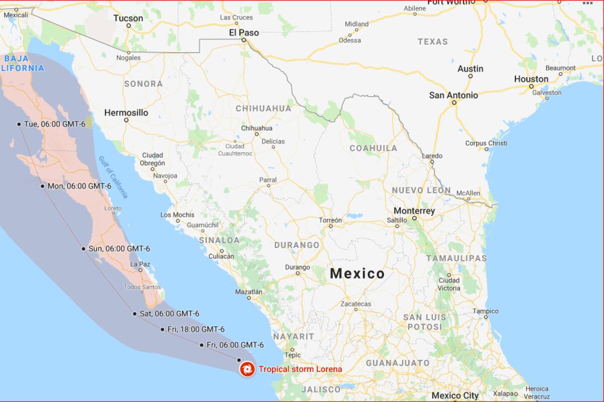“Lorena” se dirige a Baja California Sur y prevén se convierta de nuevo en huracán