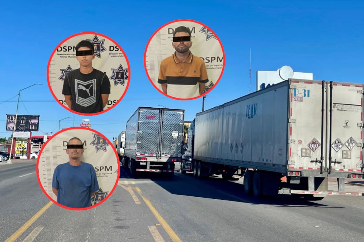 Detienen a tres hombres acusados de secuestrar a un trailero y amenazar a una persona