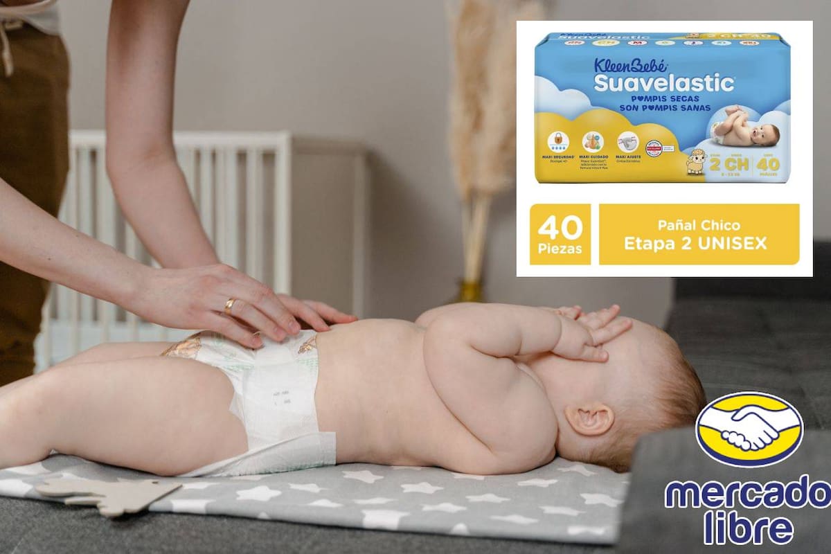 Mercado Libre rebaja 47% el precio de pañales KleenBebé Suavelastic, unisex, etapa dos, y cuestan solo 121 pesos