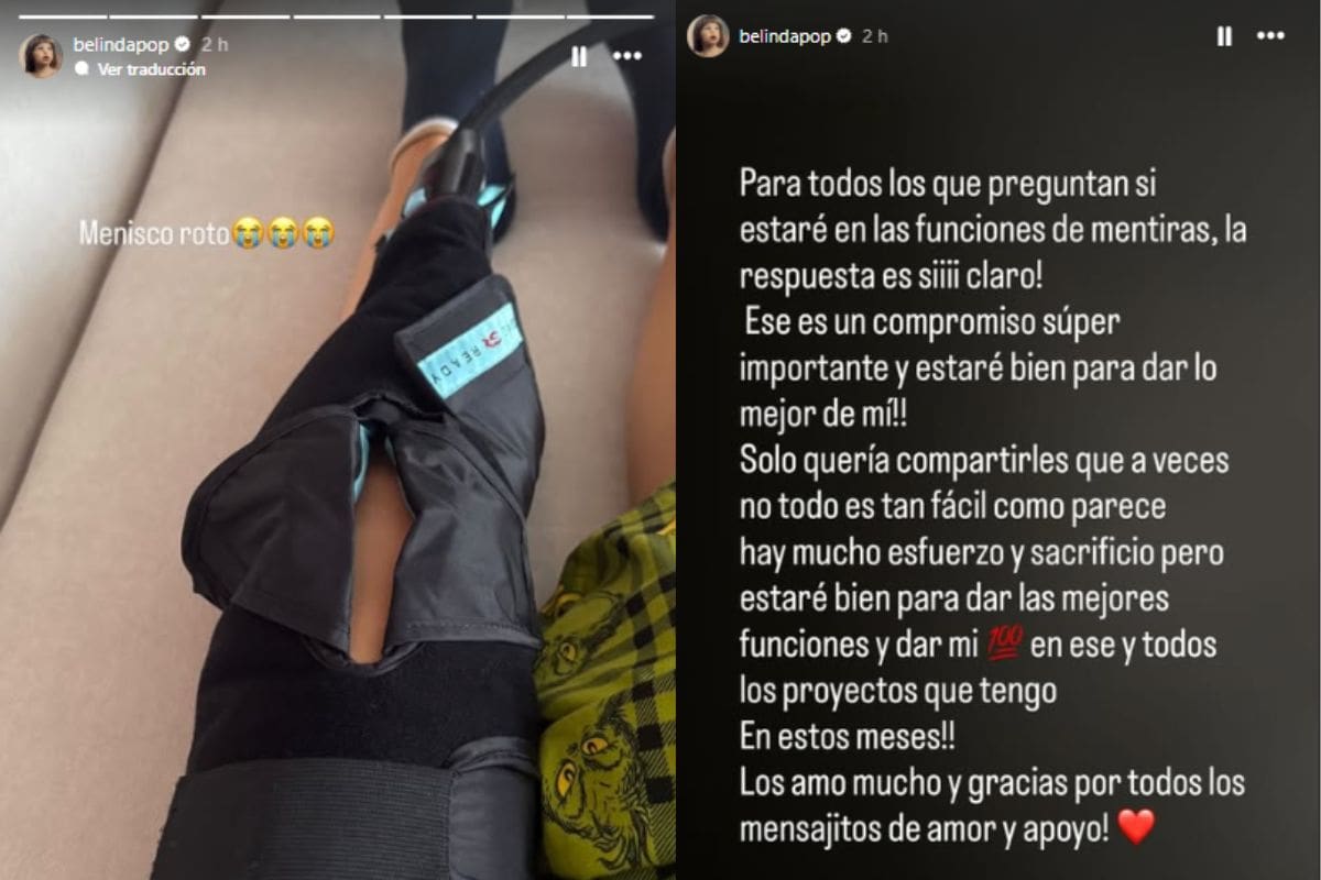 Belinda sufre lesión en una de sus piernas.