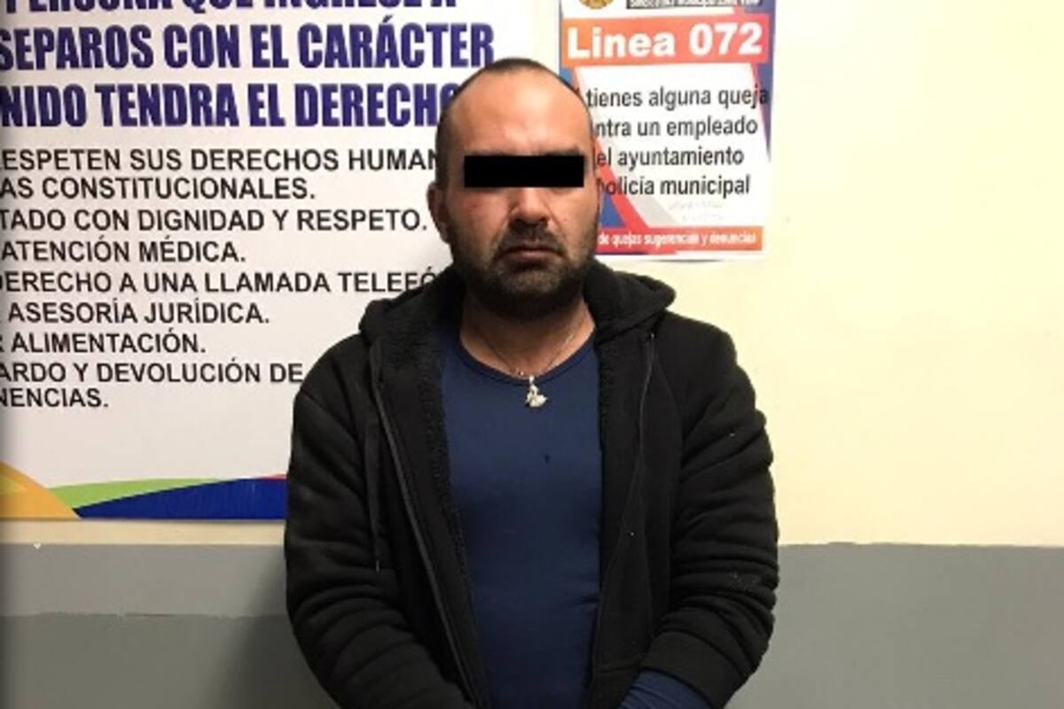 Armado y agresivo es detenido por policías