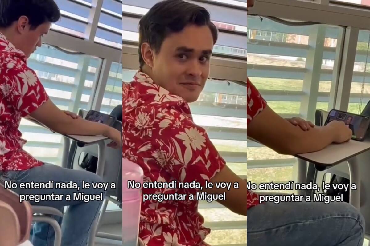 VIDEO | Captan a joven viendo una transmisión de ‘Ventaneando’ en plena clase