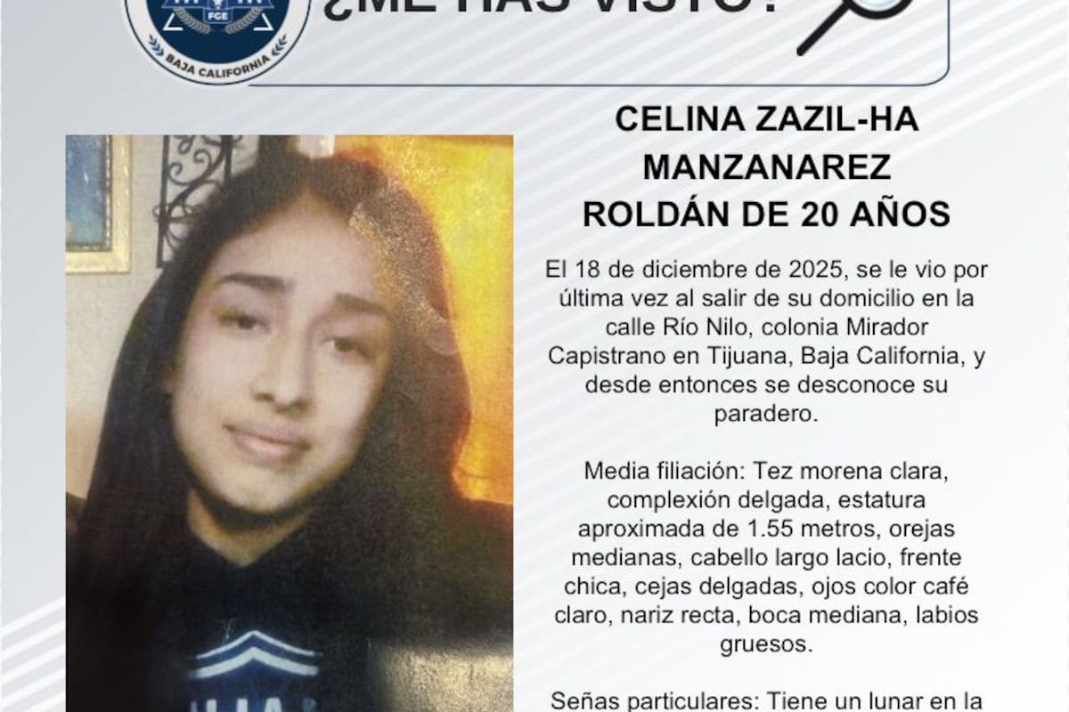 Se busca a Celina Zazil-Ha Manzanarez Roldán de 20 años de edad