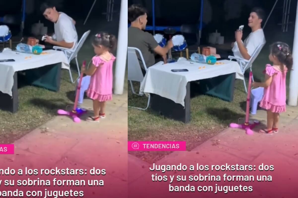 Tíos forman una banda de rock con su pequeña sobrina y se vuelven virales en redes