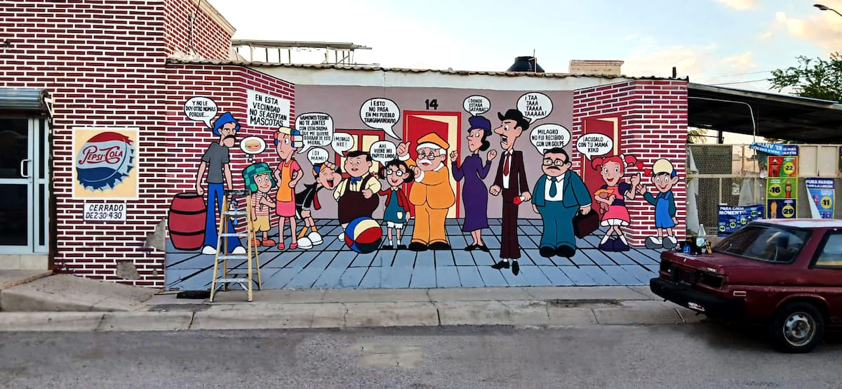 El Mural del Chavo del 8 se encuentra ubicado en el exterior del 'Abarrotes Fernando' en la cerrada San Efraín del Fraccionamiento Villa Verde. (Foto: Grupo Healy)