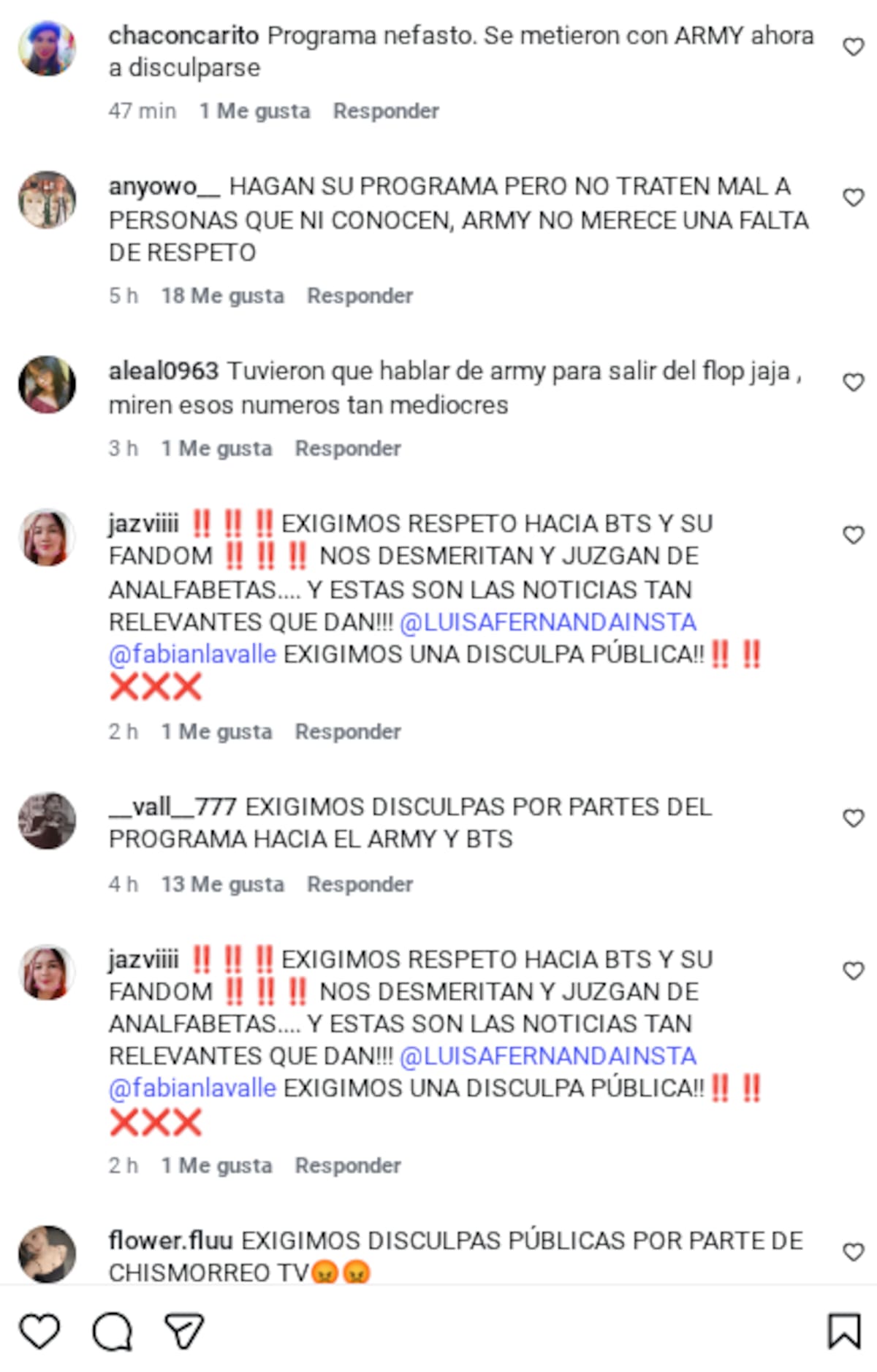 ARMY responde a comentarios de conductores de espectáculos por críticas a fans de BTS | Captura de pantalla