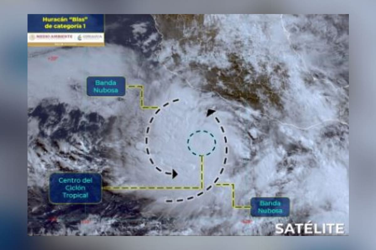 Clima en México: "Blas" se convierte en huracán de categoría 1 en el Pacífico
