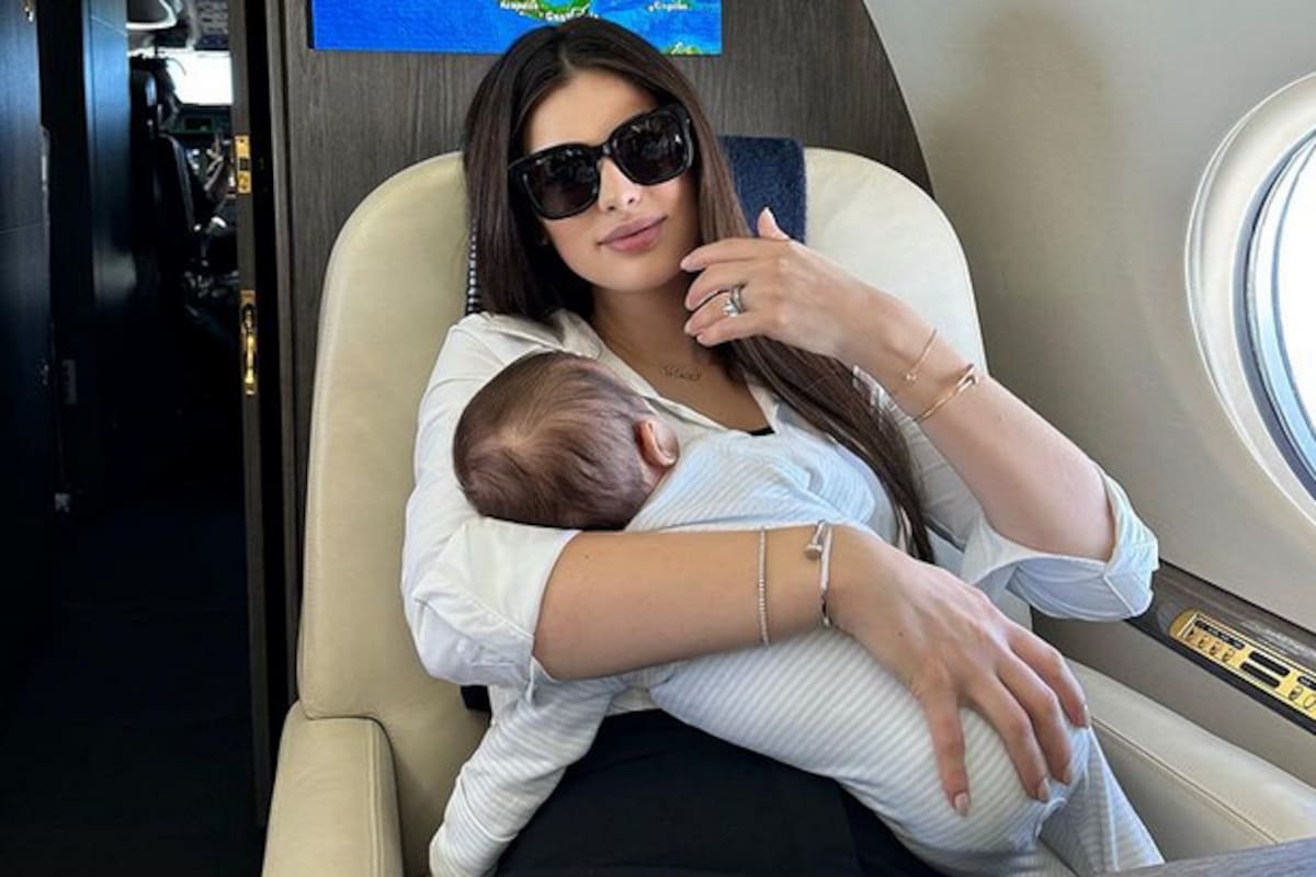 Nadia Ferreira y Marc Anthony muestran el rostro de su hijo