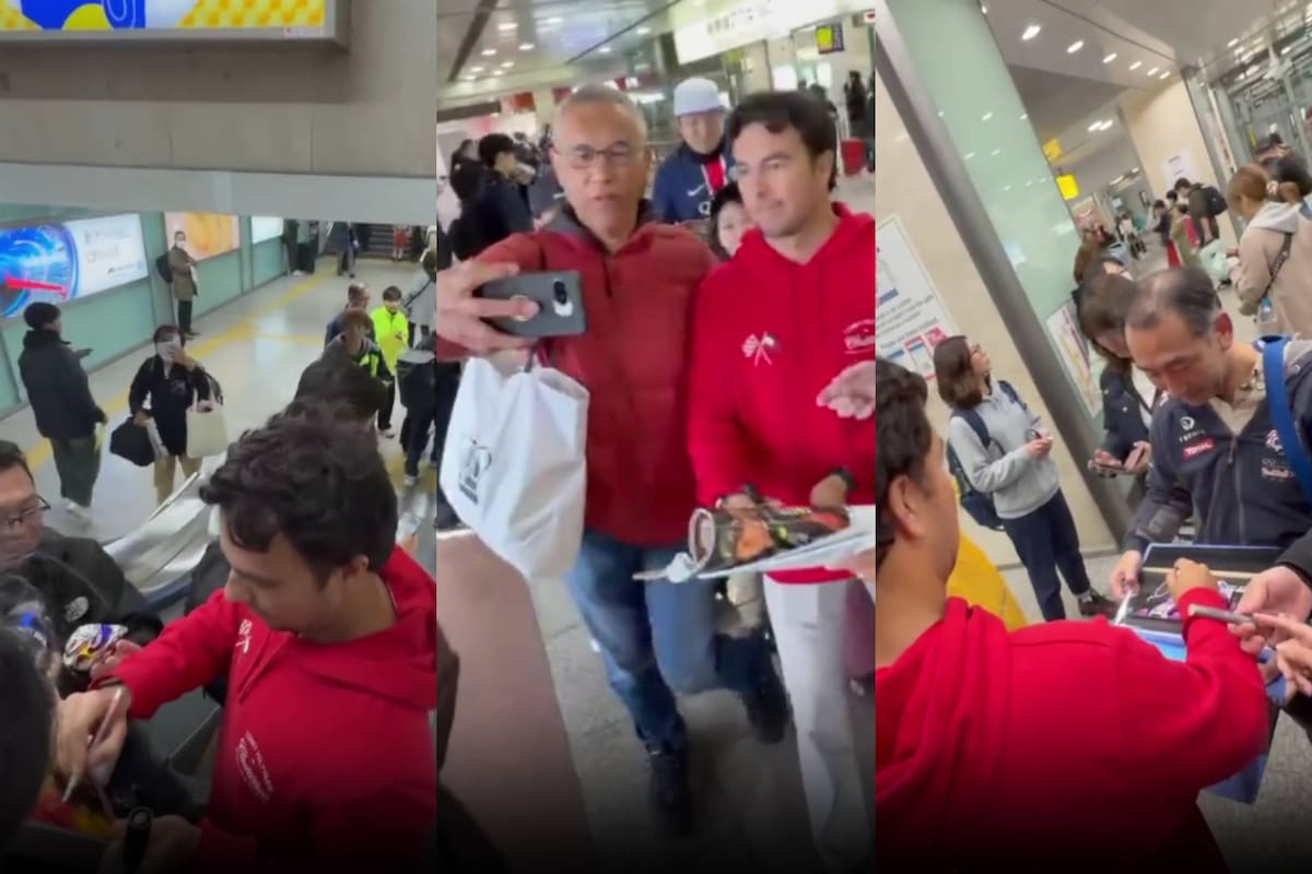‘Checo’ Pérez desata euforia en Japón: fans lo rodean en el aeropuerto de Suzuka para el Gran Premio de Japón 2026 de la F1