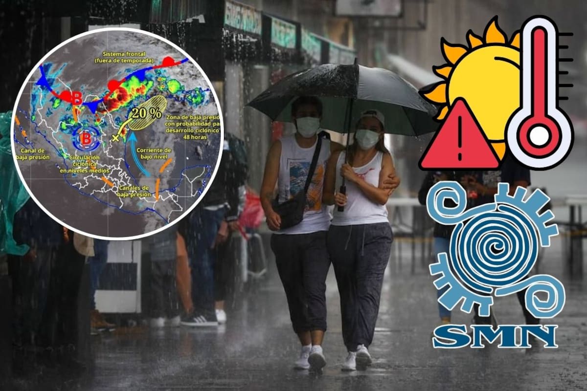 Lluvias intensas y calor de hasta 45 grados golpearán a México este lunes