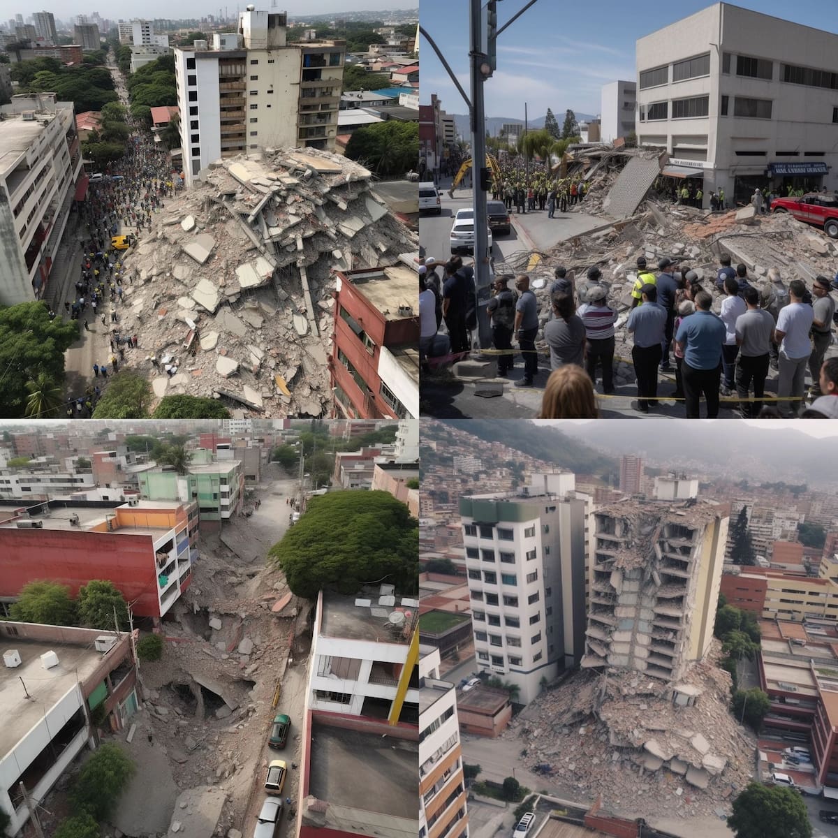 Imagen de simulación con IA de cómo sería el impacto del megaterremoto The Big One. | Midjourney