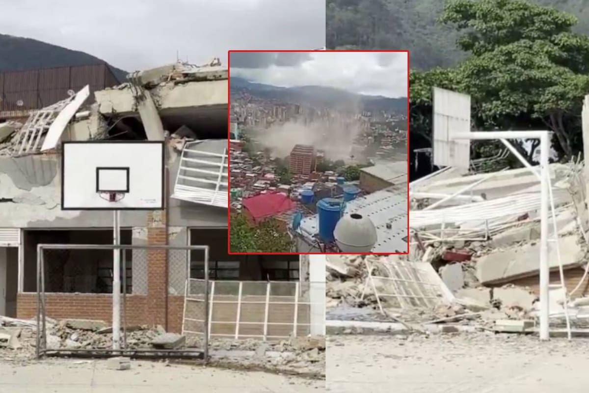 Colegio Agustiniano San Judas Tadeo colapsa parcialmente en Caracas tras daños por los terremotos; no se reportaron heridos