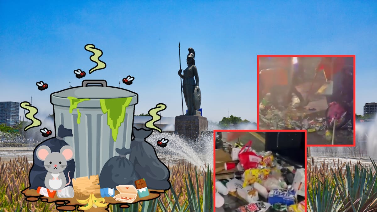 El festejo de Colombia en La Minerva dejó casi 11 toneladas de basura; Guadalajara acumula más de 470 toneladas de residuos desde que arrancó el Mundial