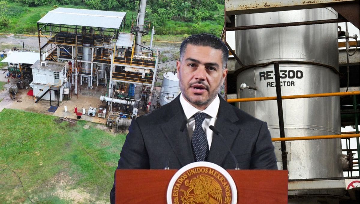 Omar García Harfuch informó sobre el desmantelamiento de una operación clandestina de combustibles en Coatzacoalcos, Veracruz.