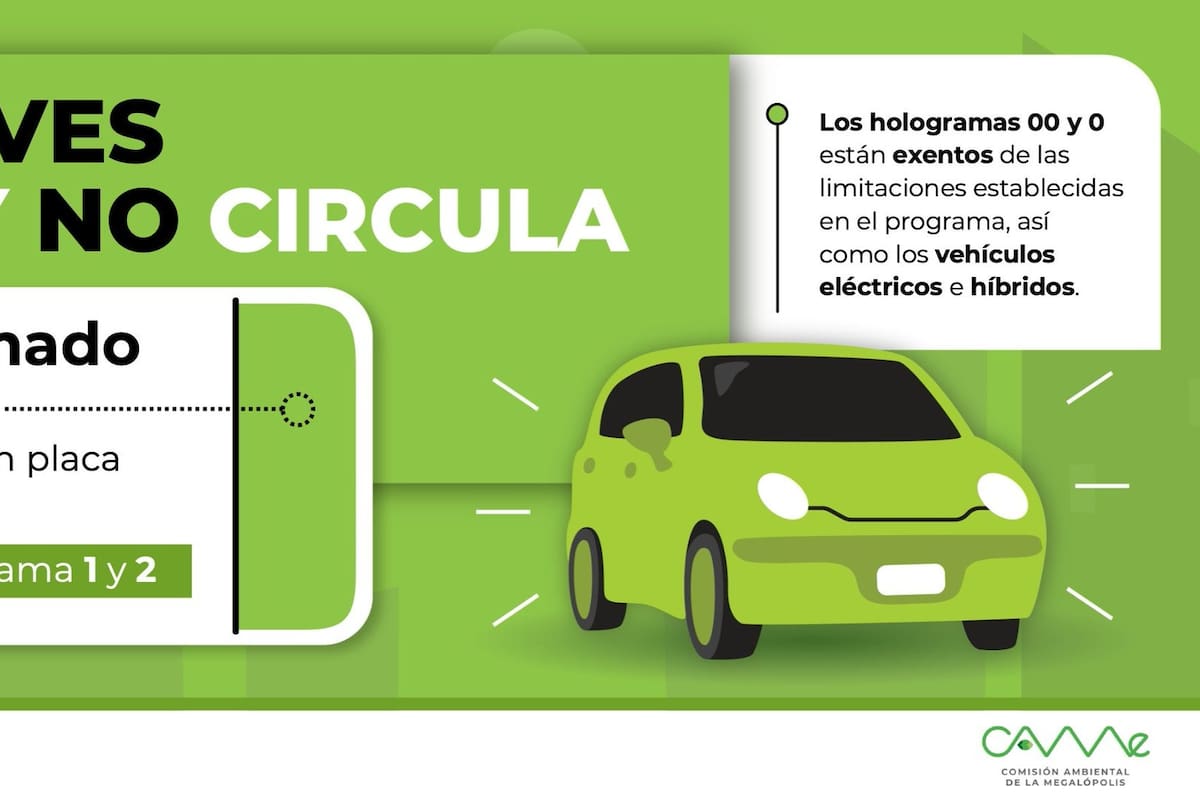 Hoy No Circula CDMX y Edomex: restricciones para este jueves 15 de agosto