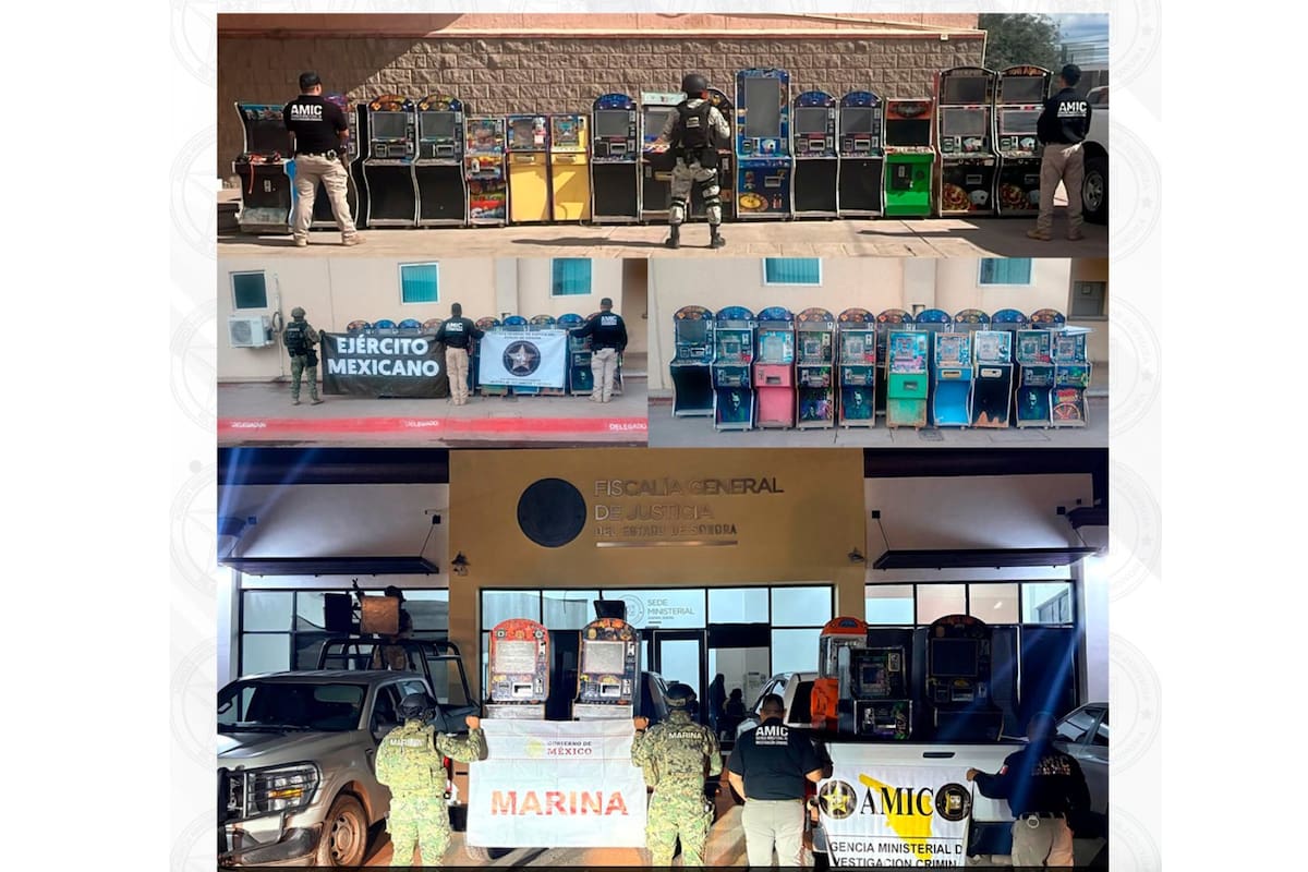 Tras cateos en Cajeme, Hermosillo y Guaymas Marina asegura 41 máquinas tragamonedas y mantiene operativo contra estos dispositivos