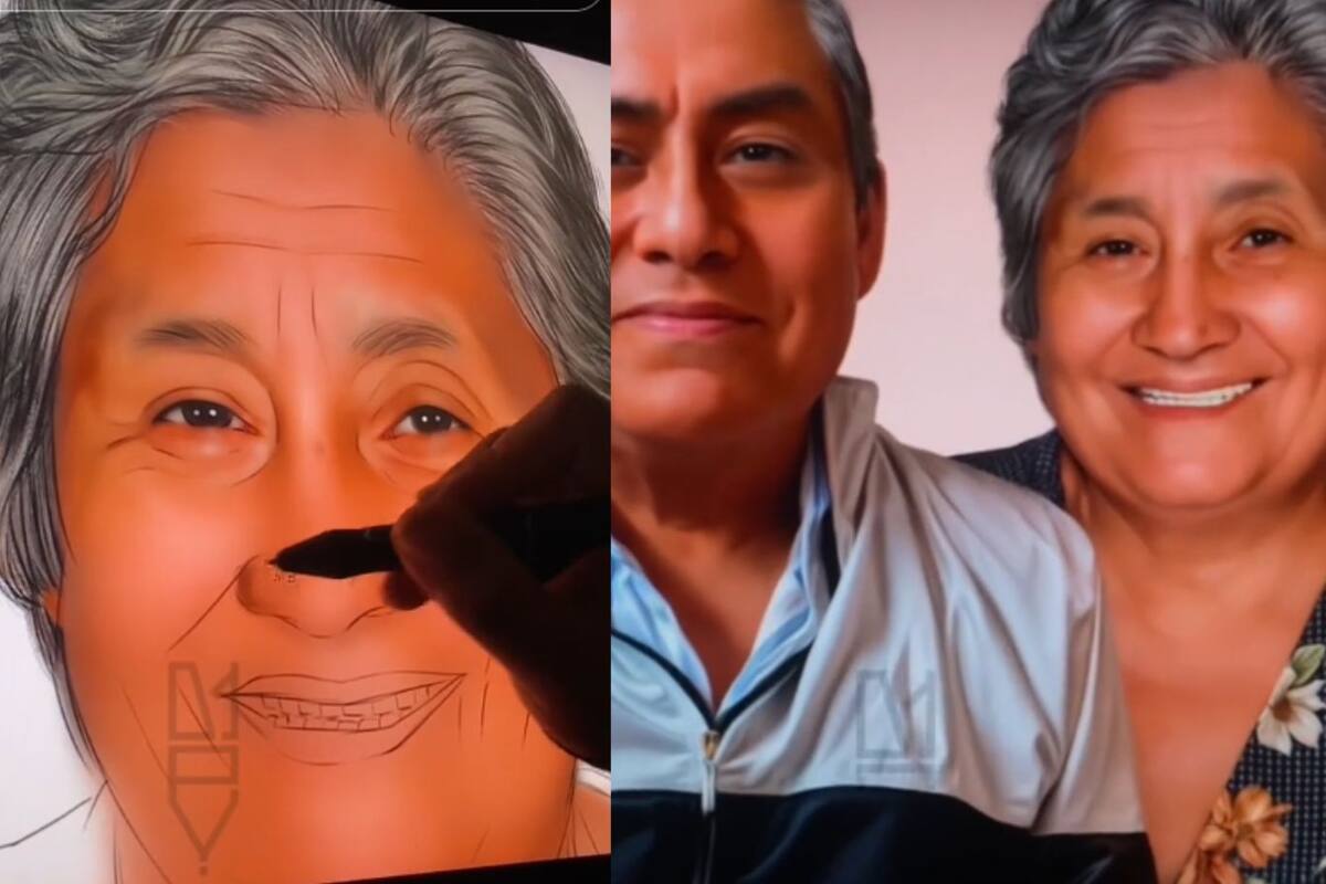 Un conmovedor retrato provocó las lágrimas de un padre de familia al ‘reunirse’ con su madre