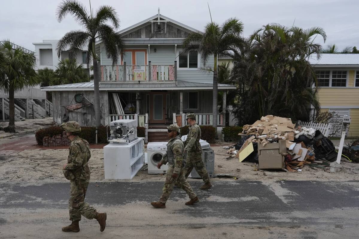 Guardia Nacional de EU en Tampa, Florida para mitigar impacto de "Milton". | Crédito: AP