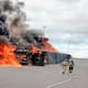 Se incendia tráiler cargado de manzana en carretera Hermosillo-Guaymas; hay un lesionado
