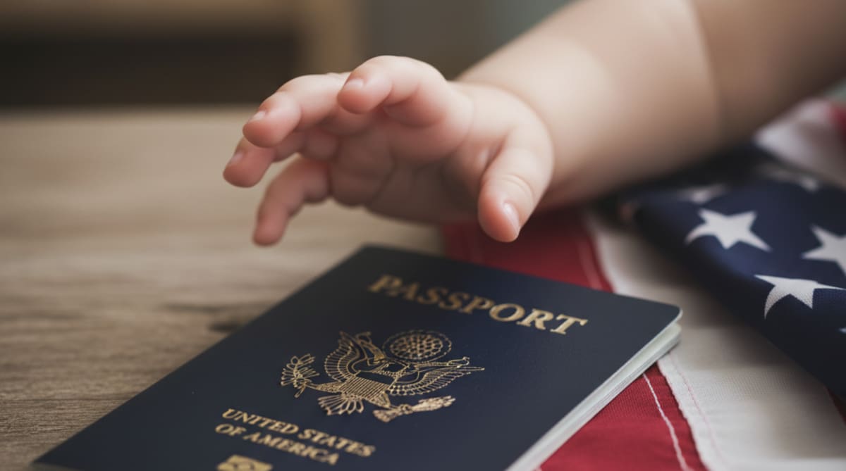 Trump firmó un decreto para limitar la ciudadanía automática a hijos de personas en situación migratoria irregular. | Foto: Generada con IA