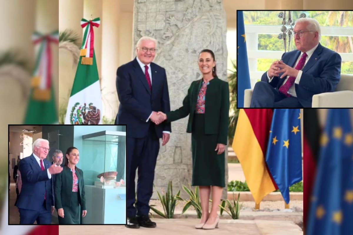 Sheinbaum anuncia firma del acuerdo modernizado con la UE en mayo tras reunión con presidente de Alemania en Cancún