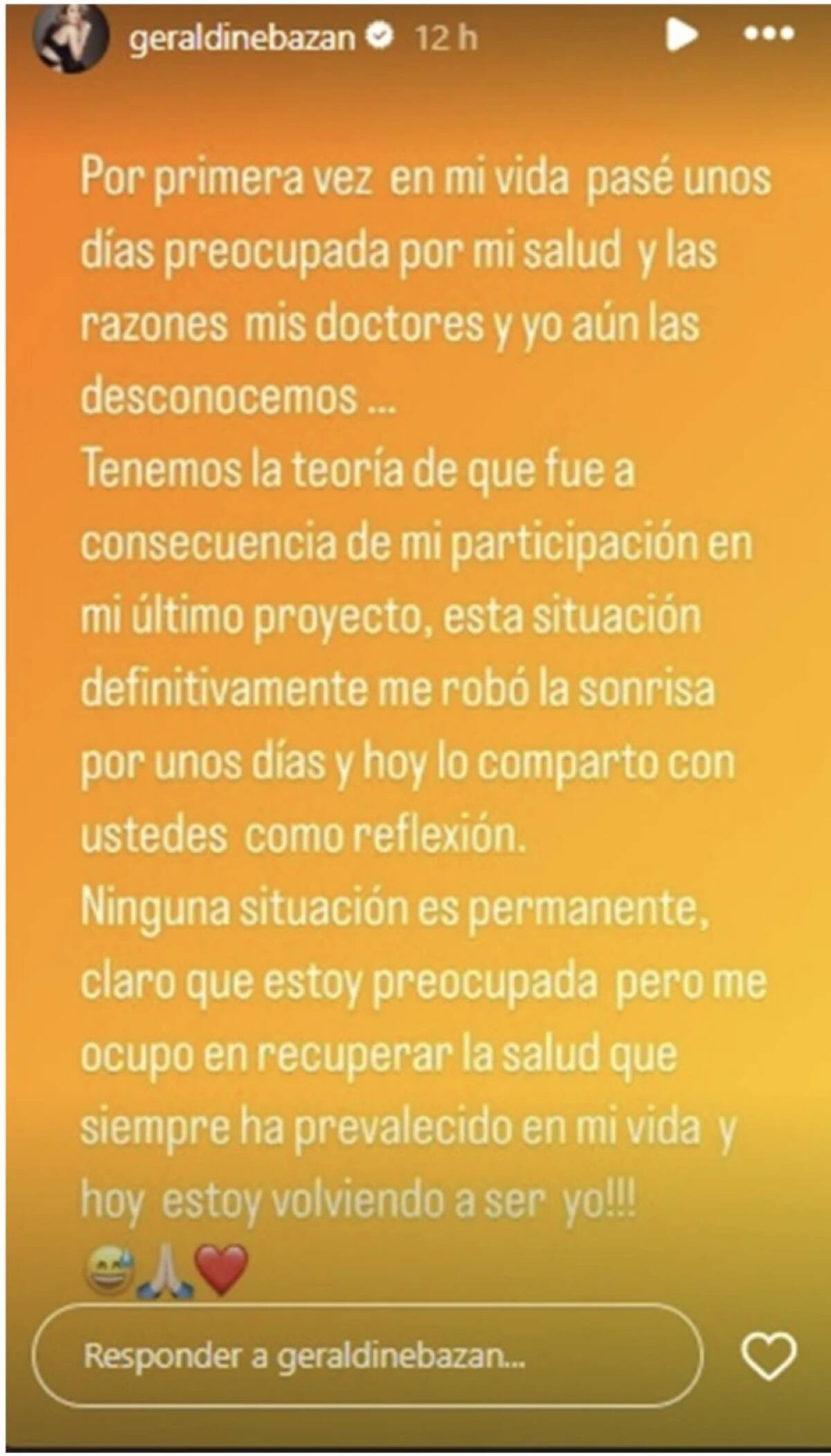 Geraldine Bazán reveló que ha tenido problemas de salud / Redes Sociales: Gerladine Bazán / Redes Sociales: @geraldinebazan