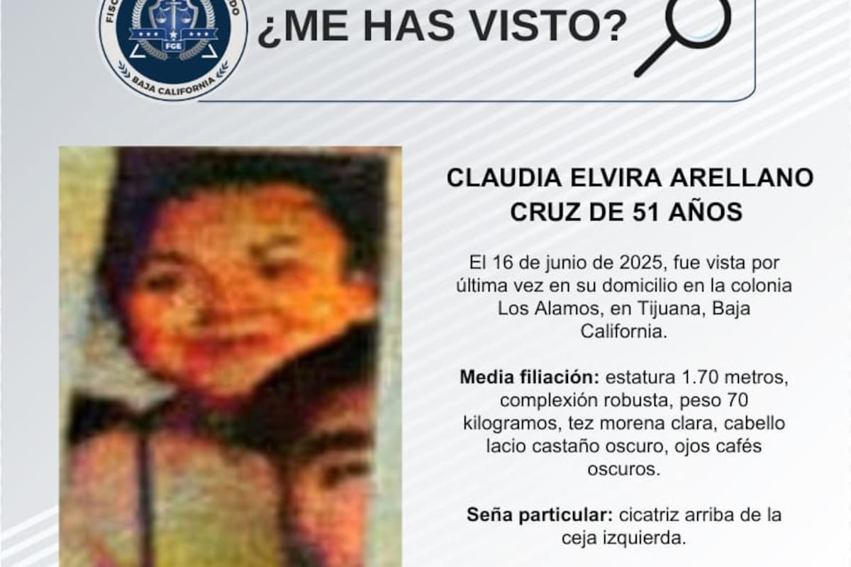 Se busca a Claudia Elvira Arellano Cruz de 51 años de edad