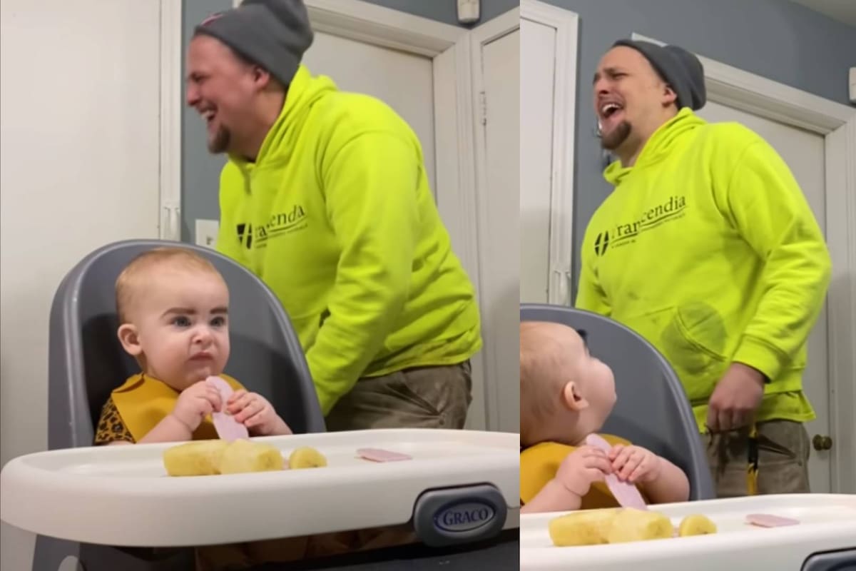 TIKTOK: Se viraliza la reacción de un padre al ver las cejas postizas de su bebé